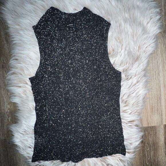 Guess women’s black glitter sleeve top - Picture 1 of 7